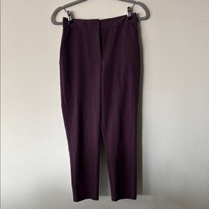 Topshop Purple Cropped Ankle Pants with Structured Fabric